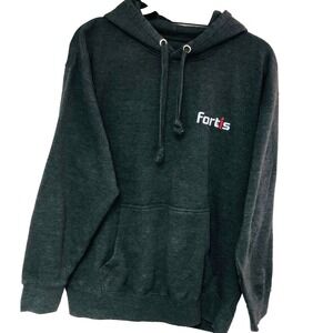 FORTIS Performance Hoodie Mens XL Gray Training Heavy Logo Pocket Activewear‎